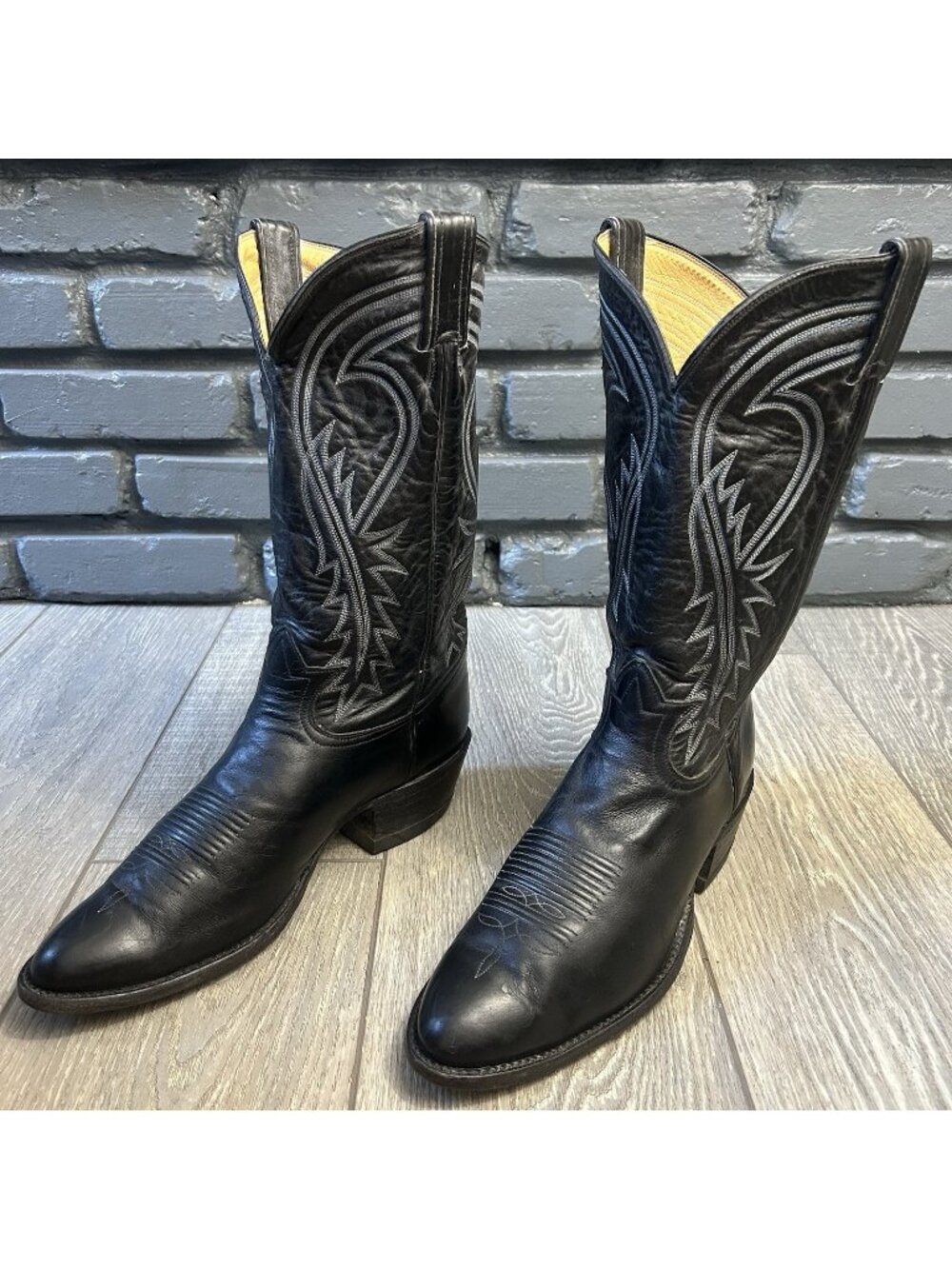 Tony Lama Vintage Gold Label Western Cowboy Boots Mens 11 D